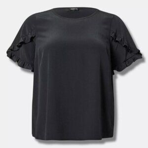 NWT Torrid Ruffle Trim Blouse - Size 0